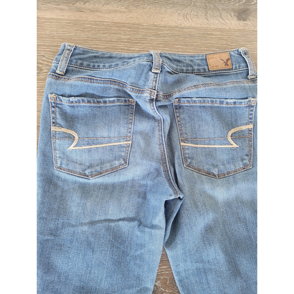 American Eagle Women's Jeggings Denim Jeans Stretch Blue‎ Size 2 #20 - Picture 4 of 6
